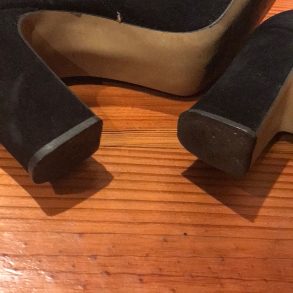 Vintage Faux Suede zip up Go-Go Boots 60s 70s - Picture 7 of 8